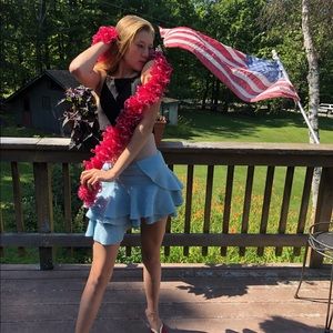 Sparkly Pinky-Red Boa Scarf